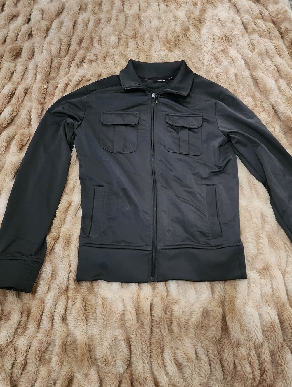 Apt. 9 Men's Black Zip-Up Shirt Jacket